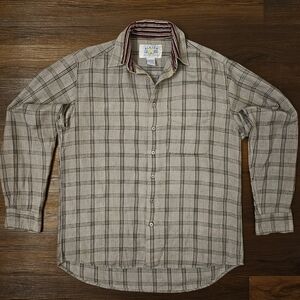 Alaska Wilderness Gear 1959 Gray Thick Cotton Rugged Outdoor Flannel Size L